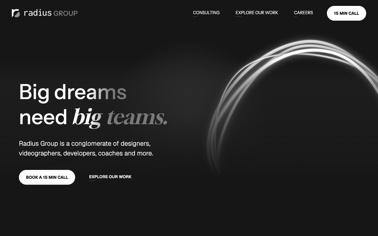 Radius Group website