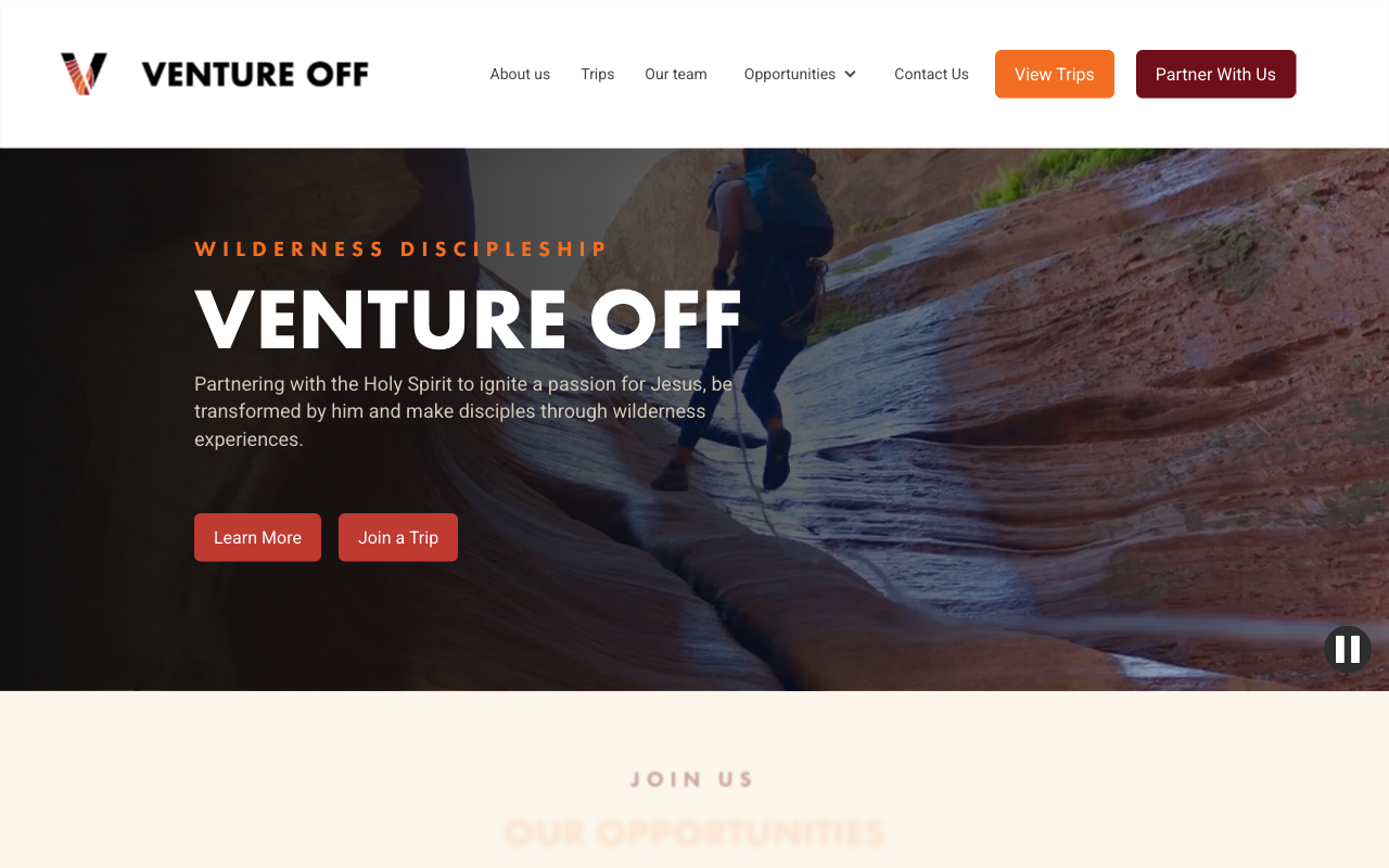 Venture Off website